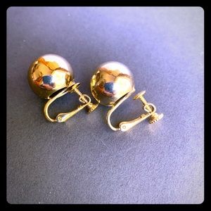 Vintage Napier clip on screw tightening earrings